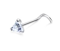 Triangular Stone Curved Nose Stud NSKB-824